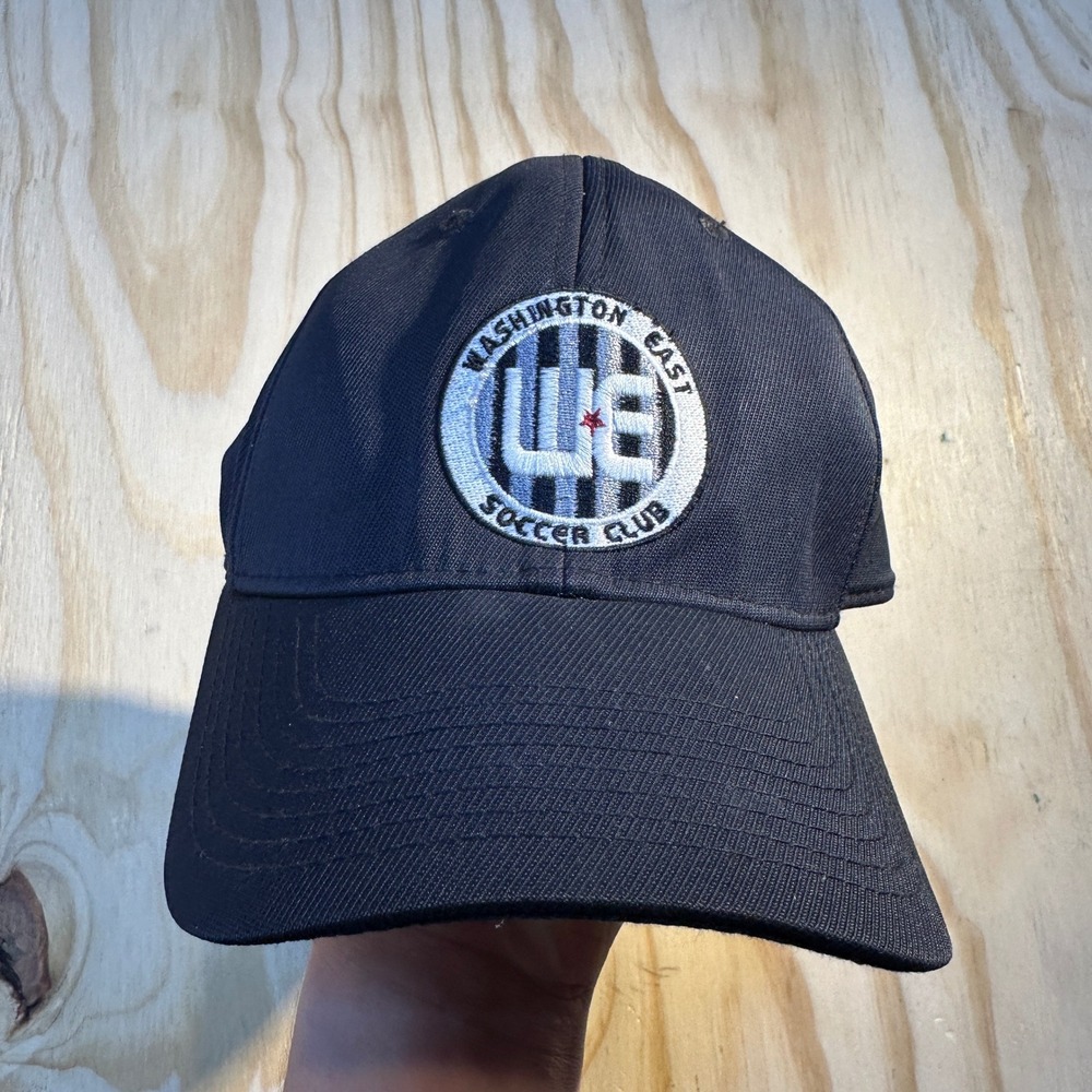 Headmost Washington East Soccer Club Hat Black Superflex Cap Size M/L